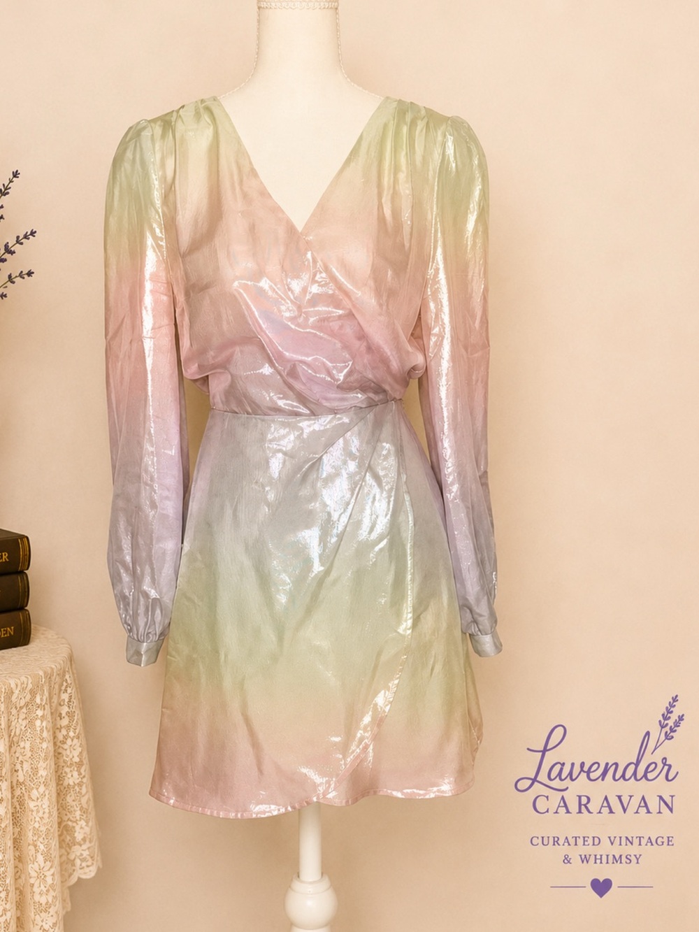 Olivia Rubin Iridescent Rainbow Dress